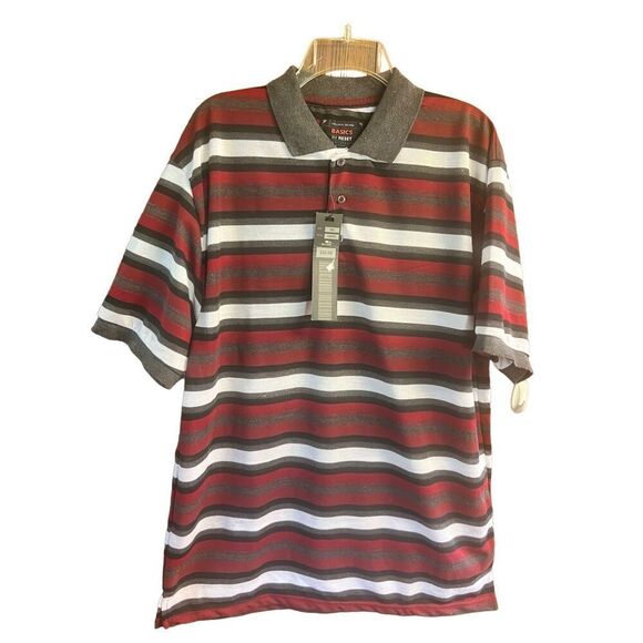 Basics  By Reset Striped Polo Tee Sz XXL NWT - Picture 1 of 7